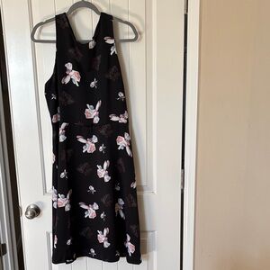 Banana Republic Black Dress with Floral Accents